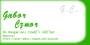 gabor czmor business card